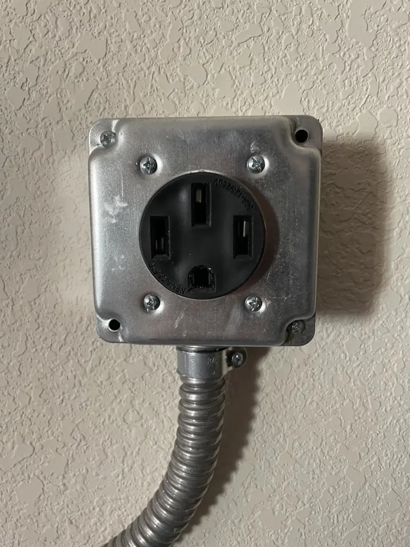 NEMA 14-50 outlet installed for Smart Home Electrical in Winston